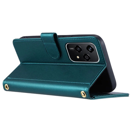 For Honor 200 Lite Wallet Case Rhombus Grid PU Leather Phone Cover