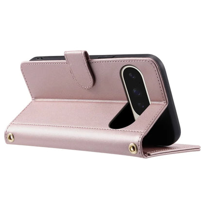 For Google Pixel 9 Pro / Pixel 9 Wallet Case Rhombus Grid PU Leather Phone Cover