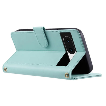 For Google Pixel 8a Wallet Case Rhombus Grid PU Leather Phone Cover