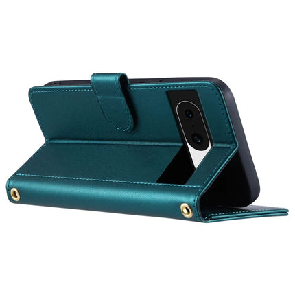 For Google Pixel 8 Wallet Case Rhombus Grid PU Leather Phone Cover