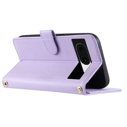 For Google Pixel 8 Wallet Case Rhombus Grid PU Leather Phone Cover