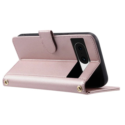 For Google Pixel 8 Wallet Case Rhombus Grid PU Leather Phone Cover