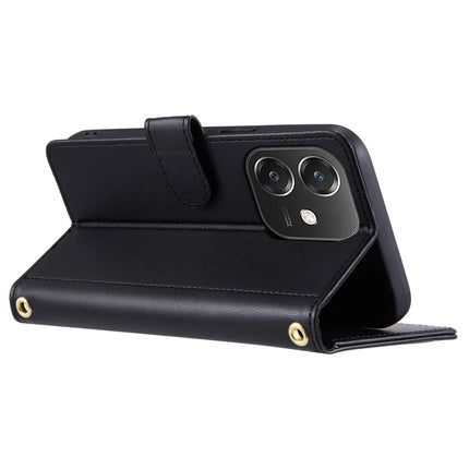 Leather Case for Oppo A3x 4G / 5G (India) / A3 4G / 5G / A40 4G / A60 5G Wallet Rhombus Grid Phone Cover
