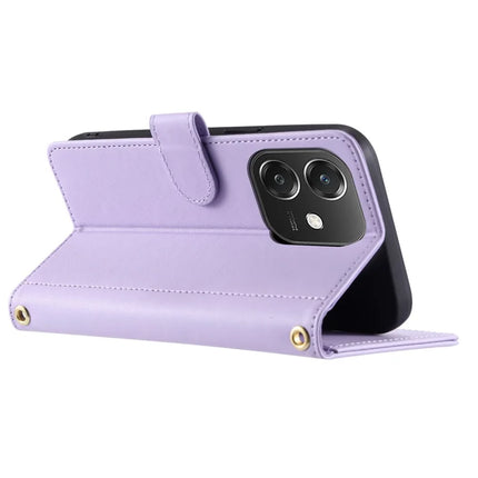 Leather Case for Oppo A3x 4G / 5G (India) / A3 4G / 5G / A40 4G / A60 5G Wallet Rhombus Grid Phone Cover