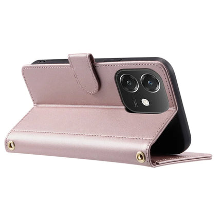 Leather Case for Oppo A3x 4G / 5G (India) / A3 4G / 5G / A40 4G / A60 5G Wallet Rhombus Grid Phone Cover