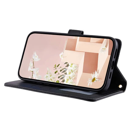 For Samsung Galaxy A06 Wallet Case Rhombus Grid PU Leather Phone Cover