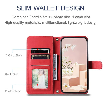 For Samsung Galaxy A06 Wallet Case Rhombus Grid PU Leather Phone Cover