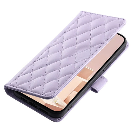 For Samsung Galaxy A06 Wallet Case Rhombus Grid PU Leather Phone Cover