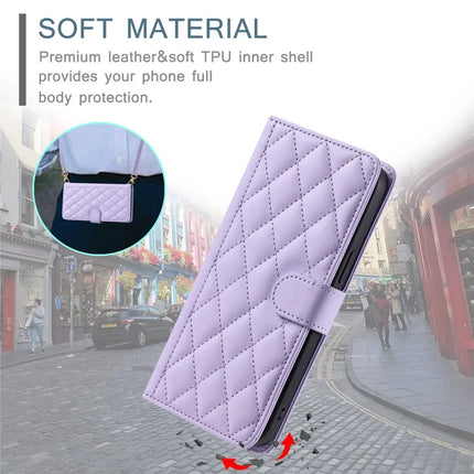 For Samsung Galaxy A06 Wallet Case Rhombus Grid PU Leather Phone Cover