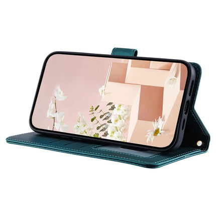 For Samsung Galaxy A06 Wallet Case Rhombus Grid PU Leather Phone Cover