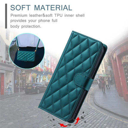 For Samsung Galaxy A06 Wallet Case Rhombus Grid PU Leather Phone Cover