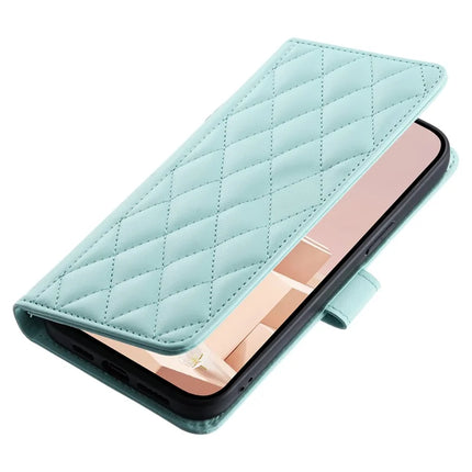 For Samsung Galaxy A06 Wallet Case Rhombus Grid PU Leather Phone Cover