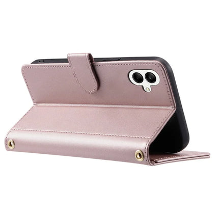 For Samsung Galaxy A06 Wallet Case Rhombus Grid PU Leather Phone Cover