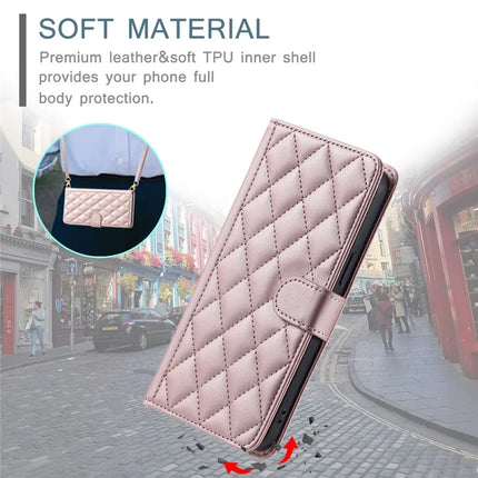 For Samsung Galaxy A06 Wallet Case Rhombus Grid PU Leather Phone Cover