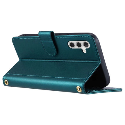 For Samsung Galaxy A16 4G / 5G Wallet Case Rhombus Grid PU Leather Phone Cover