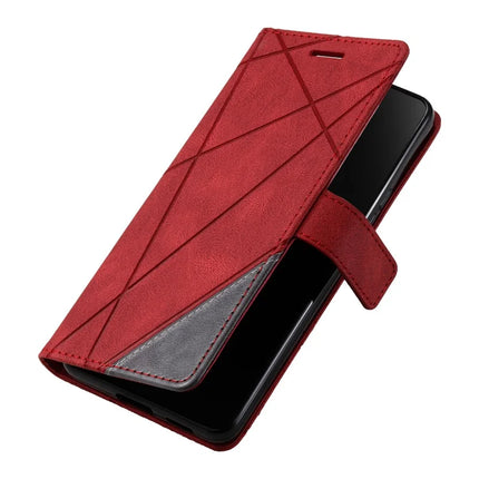 For Honor 200 Lite Case Imprinted Lines PU Leather Splicing Wallet Phone Cover
