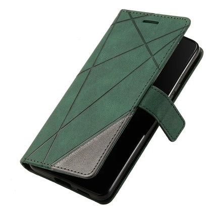 For Honor 200 Lite Case Imprinted Lines PU Leather Splicing Wallet Phone Cover
