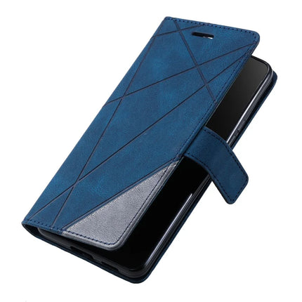 For Honor 200 5G Case Imprinted Lines PU Leather Splicing Wallet Phone Cover