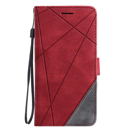 For Honor 200 5G Case Imprinted Lines PU Leather Splicing Wallet Phone Cover