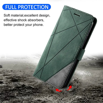 For Honor 200 5G Case Imprinted Lines PU Leather Splicing Wallet Phone Cover