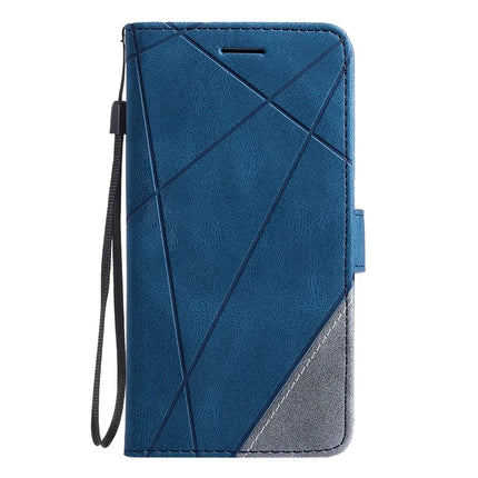 For Honor 200 Pro 5G Case Imprinted Lines PU Leather Splicing Wallet Phone Cover