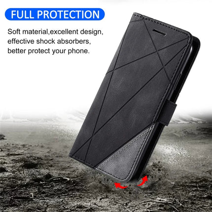 For Honor 200 Pro 5G Case Imprinted Lines PU Leather Splicing Wallet Phone Cover