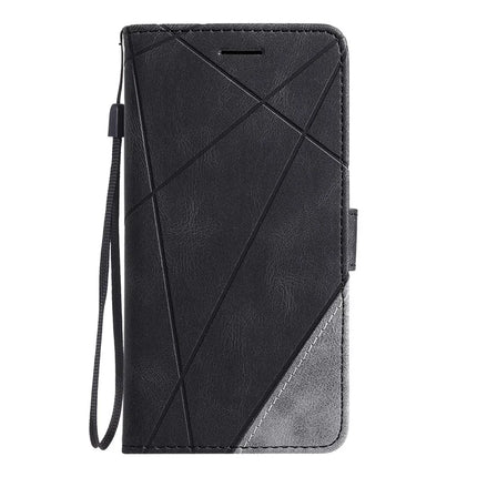 For Honor 200 Pro 5G Case Imprinted Lines PU Leather Splicing Wallet Phone Cover