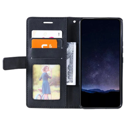 For Oppo Reno12 Pro 5G (Global) Case Imprinted Lines PU Leather Splicing Wallet Phone Cover