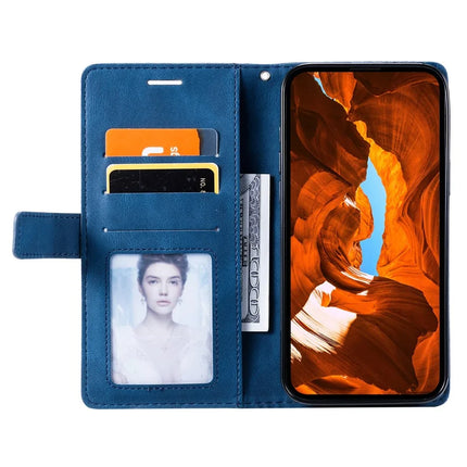 For Samsung Galaxy A06 Case Imprinted Lines PU Leather Splicing Wallet Phone Cover