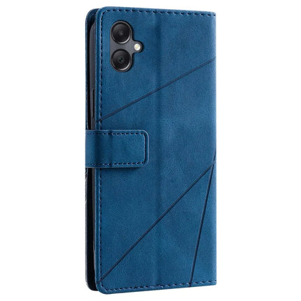 For Samsung Galaxy A06 Case Imprinted Lines PU Leather Splicing Wallet Phone Cover