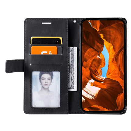 For Samsung Galaxy A06 Case Imprinted Lines PU Leather Splicing Wallet Phone Cover