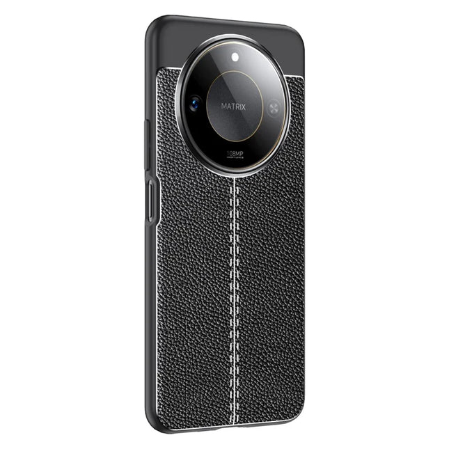 For Honor X60 5G Case Litchi Texture TPU Flexible Phone Cover, Black