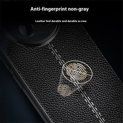 For Honor X60 Pro 5G Case Litchi Texture TPU Flexible Phone Cover, Black
