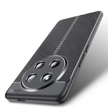 For Honor X60 Pro 5G Case Litchi Texture TPU Flexible Phone Cover, Black