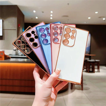 For Samsung Galaxy S23 Ultra Case Electroplated Frame TPU Soft Phone Cover