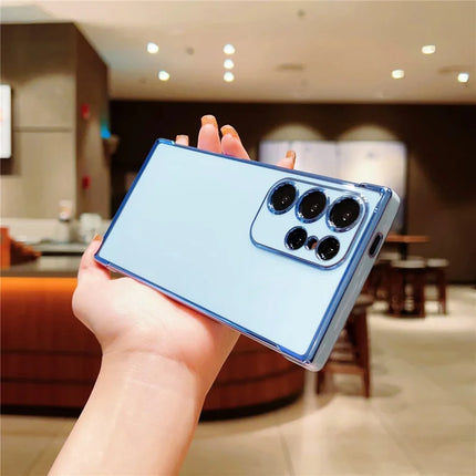 For Samsung Galaxy S23 Ultra Case Electroplated Frame TPU Soft Phone Cover