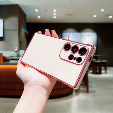 For Samsung Galaxy S23 Ultra Case Electroplated Frame TPU Soft Phone Cover