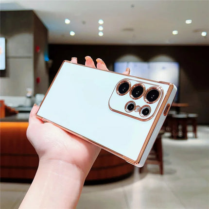 For Samsung Galaxy S23 Ultra Case Electroplated Frame TPU Soft Phone Cover