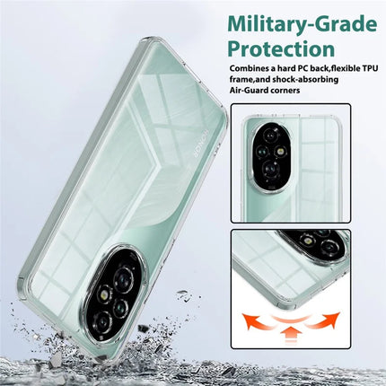 For Honor 200 Pro 5G Clear Phone Case TPU+Acrylic Shockproof Phone Back Cover