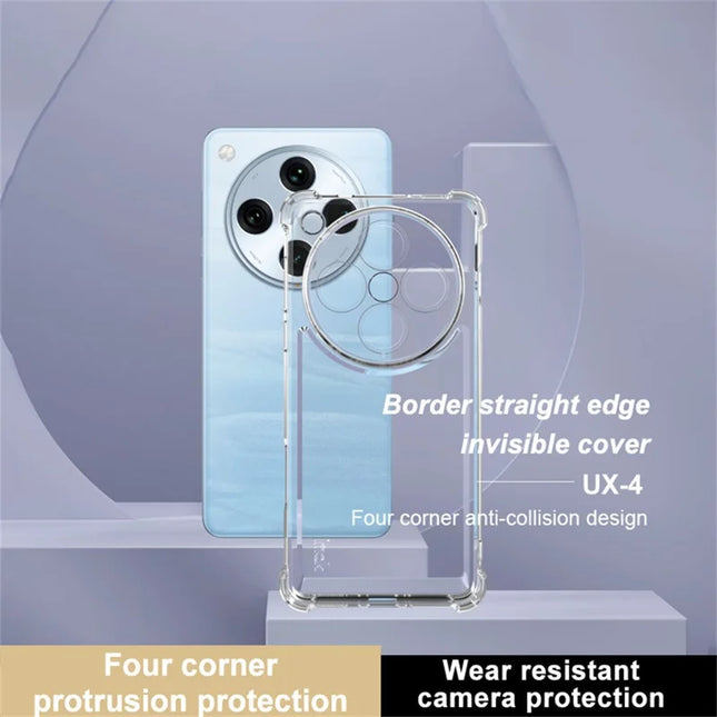 IMAK UX-4 Series for Oppo Find X8 Pro 5G Case Straight Frame Four Corner Shockproof Clear TPU Cover