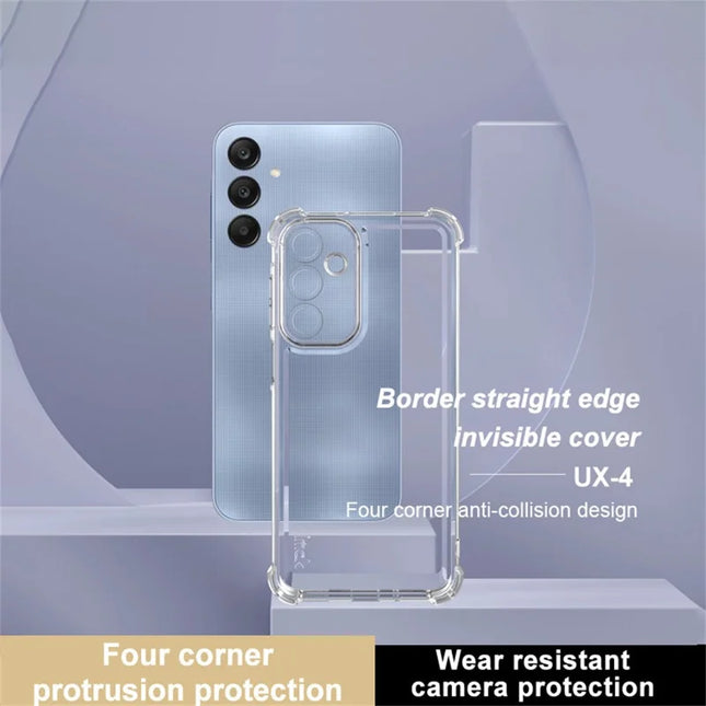 IMAK UX-4 Series for Samsung Galaxy A16 4G / 5G Case Straight Frame Four Corner Shockproof Clear TPU Cover