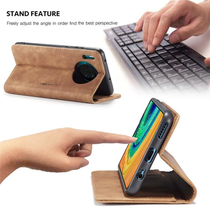 For Huawei Mate 30 4G / Huawei Mate 30 5G Case CASEME 013 Series Card Holder Stand Leather Phone Cover