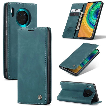 For Huawei Mate 30 4G / Huawei Mate 30 5G Case CASEME 013 Series Card Holder Stand Leather Phone Cover - Blue