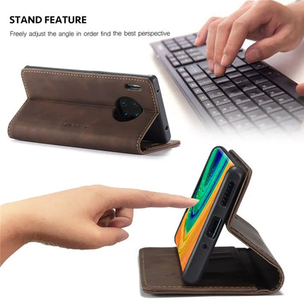 For Huawei Mate 30 Pro 5G Case CASEME 013 Series Card Holder Stand Leather Phone Cover