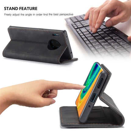 For Huawei Mate 30 Pro 5G Case CASEME 013 Series Card Holder Stand Leather Phone Cover
