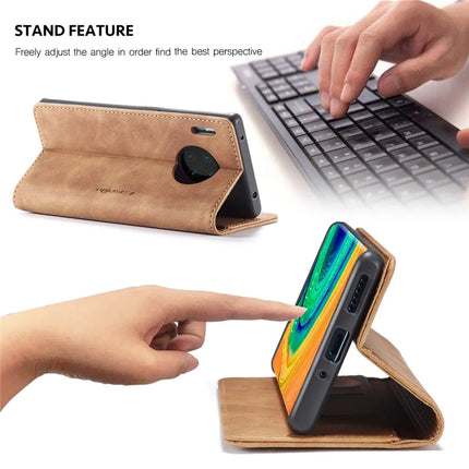 For Huawei Mate 30 Pro 5G Case CASEME 013 Series Card Holder Stand Leather Phone Cover