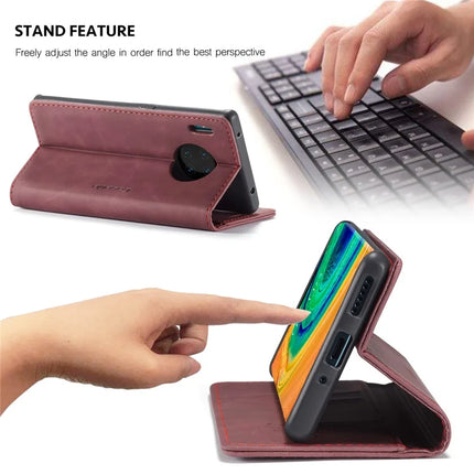 For Huawei Mate 30 Pro 5G Case CASEME 013 Series Card Holder Stand Leather Phone Cover