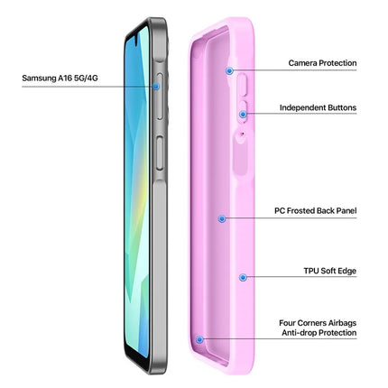 For Samsung Galaxy A16 4G / Galaxy A16 5G Case DUX DUCIS Yind Series TPU+PC Matte Anti-fingerprint Phone Back Cover