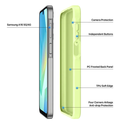 For Samsung Galaxy A16 4G / Galaxy A16 5G Case DUX DUCIS Yind Series TPU+PC Matte Anti-fingerprint Phone Back Cover