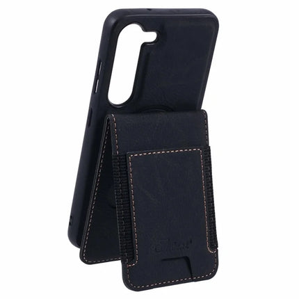 SUTENI H17 For Samsung Galaxy S23 Case Compatible with MagSafe Card Slots PU+TPU Kickstand Phone Cover